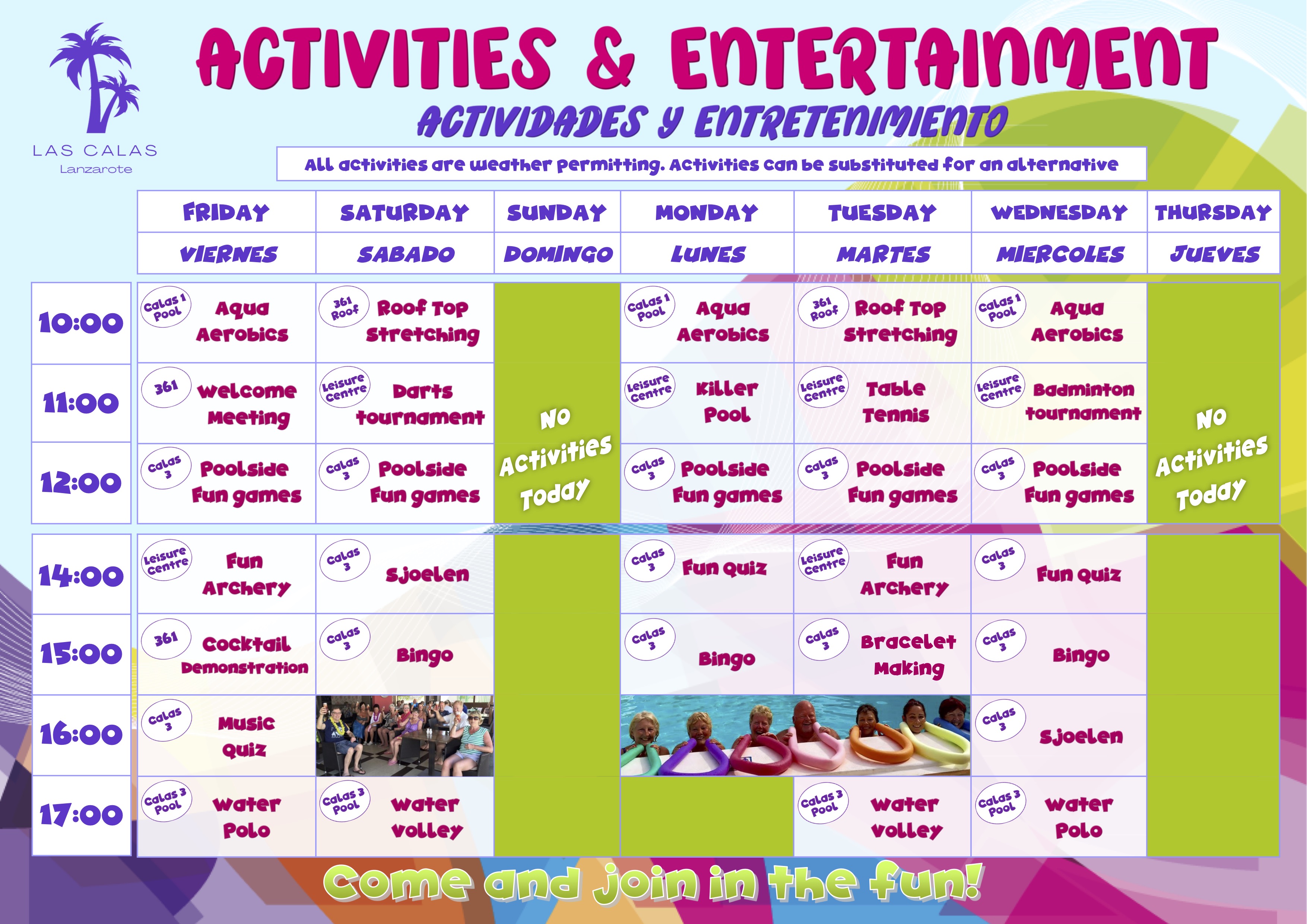 Club Las Calas Summer Activities and Entertainment 2024